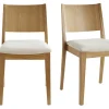 Chaises Scandinaves En Tissu Effet Laine Bouclée écru Et Bois Clair Chêne (lot De 2) MELVIL meilleur cadeau 26