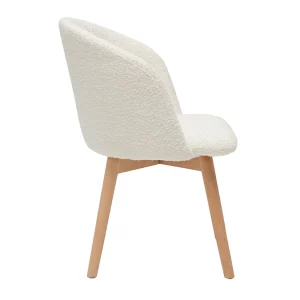 Chaises Scandinaves En Tissu Effet Laine Bouclée Et Bois Clair Massif (lot De 2) VANITY 15