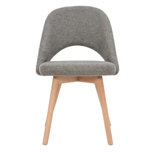 Top ventes Chaises Scandinaves En Tissu Effet Velours Texturé Gris Et Bois Clair Massif (lot De 2) COSETTE 13