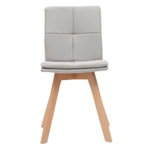 Chaises Scandinaves En Tissu Naturel Et Bois Clair Massif (lot De 2) THEA 13