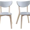 Chaises Scandinaves Gris Et Bois Clair (lot De 2) LEENA 25