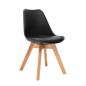 Chaises Scandinaves Noir Et Bois Clair (lot De 4) PAULINE 14