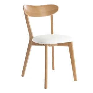 meilleur service Chaises Vintage Bois Clair Chêne Et Blanc (lot De 2) DOVE 14