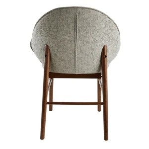 Chaises Vintage En Tissu Gris Clair Et Bois Foncé (lot De 2) SPIKE 19