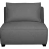 Chauffeuse 1 Place Design En Tissu Gris Anthracite PLURIEL 22