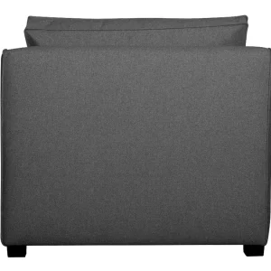 Chauffeuse 1 Place Design En Tissu Gris Anthracite PLURIEL 16