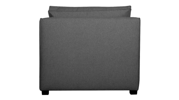 Chauffeuse 1 Place Design En Tissu Gris Anthracite PLURIEL 5