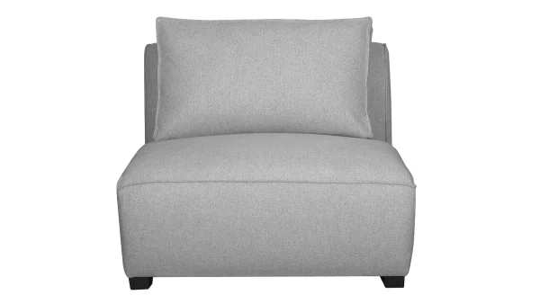 Chauffeuse 1 Place Design En Tissu Gris Clair PLURIEL Achat 1