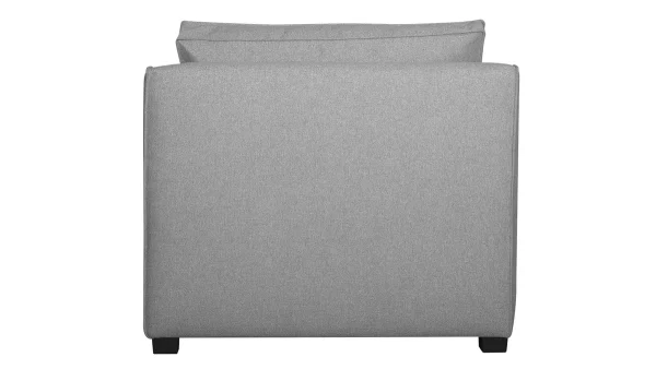 Chauffeuse 1 Place Design En Tissu Gris Clair PLURIEL 5