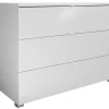 Commode Design Blanche 3 Tiroirs L104 Cm LALY soldes de Noël 25