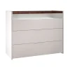 Commode Design Blanche 3 Tiroirs L110 Cm VERDI 23