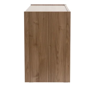 Commode Design Finition Bois Foncé 3 Tiroirs L111 Cm ODE 16