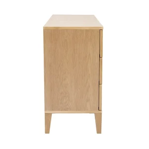 Commode En Bois Clair Chêne 6 Tiroirs L120 Cm FREDDY qualité supérieure 13