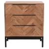 Satisfait ou Remboursé Commode Industrielle 3 Tiroirs En Bois Massif Et Métal Noir L70 Cm STICK 20