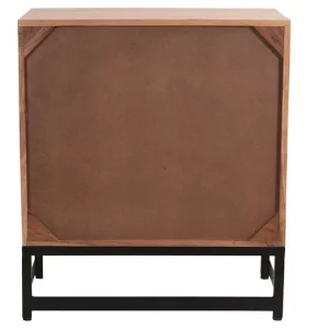 Satisfait ou Remboursé Commode Industrielle 3 Tiroirs En Bois Massif Et Métal Noir L70 Cm STICK 17