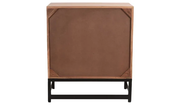 Satisfait ou Remboursé Commode Industrielle 3 Tiroirs En Bois Massif Et Métal Noir L70 Cm STICK 6