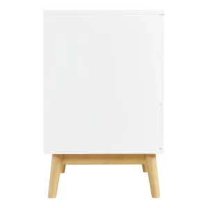 Commode Scandinave 3 Tiroirs Blanc Et Bois L90 Cm FELIX magasin paris 13