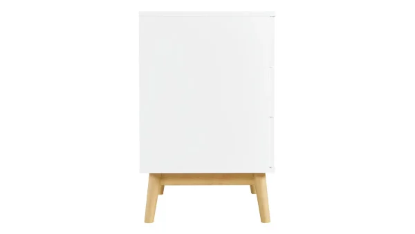 Commode Scandinave 3 Tiroirs Blanc Et Bois L90 Cm FELIX magasin paris 4