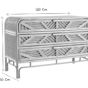 Commode Vintage En Rotin 3 Tiroirs L120 Cm GALON – Miliboo & Stéphane Plaza 25