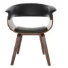 soldes pas cher Fauteuil Scandinave Noir Et Bois Foncé OKTAV 20