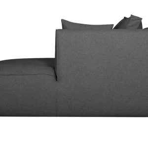 Méridienne Angle Droit En Tissu Gris Anthracite PLURIEL 16