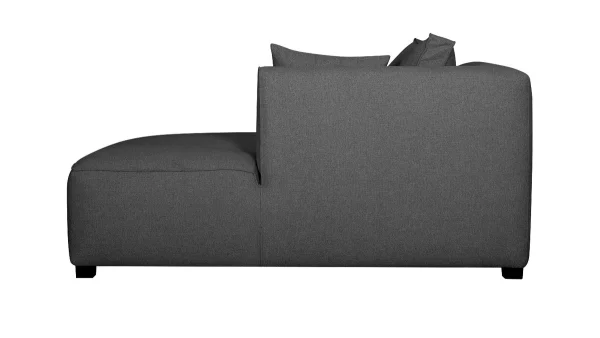 Méridienne Angle Droit En Tissu Gris Anthracite PLURIEL dernière tendance 5