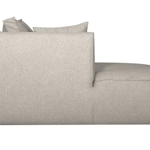 Méridienne Angle Gauche En Tissu Beige Naturel PLURIEL 17