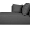 Méridienne Angle Gauche En Tissu Gris Anthracite PLURIEL à prix promos 23