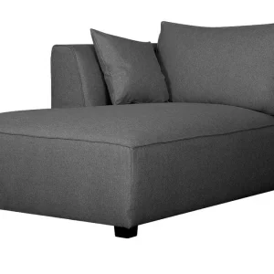 Méridienne Angle Gauche En Tissu Gris Anthracite PLURIEL à prix promos 12