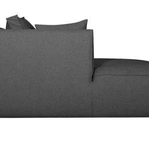 Méridienne Angle Gauche En Tissu Gris Anthracite PLURIEL à prix promos 16