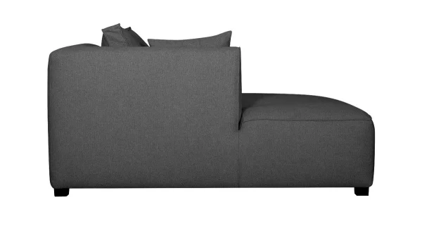 Méridienne Angle Gauche En Tissu Gris Anthracite PLURIEL à prix promos 5