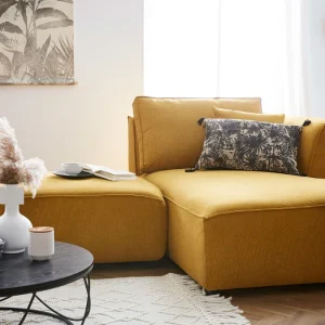 Méridienne Angle Gauche En Tissu Jaune Cumin PLURIEL a Prix Discount 20