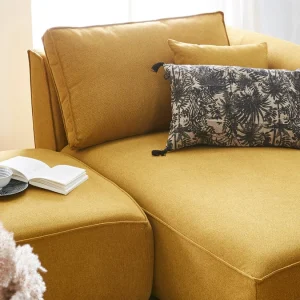 Méridienne Angle Gauche En Tissu Jaune Cumin PLURIEL 22