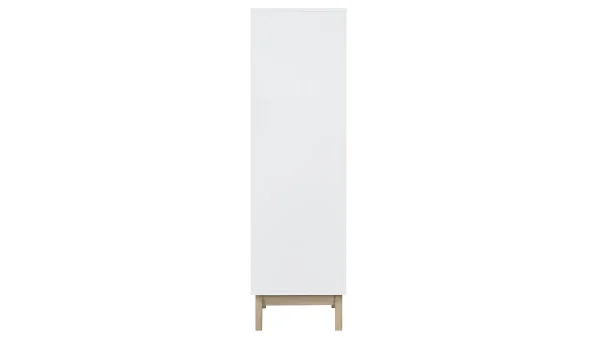 Meuble De Rangement Blanc Et Bois Clair 3 Portes L60 Cm LEENA 5