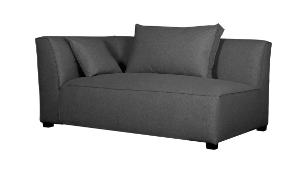 Module D’angle Gauche Pour Canapé En Tissu Gris Anthracite PLURIEL 3