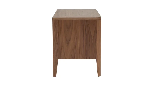 Table De Chevet Bois Foncé Noyer 2 Tiroirs L60 Cm BENJA 5