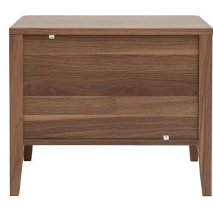 Table De Chevet Bois Foncé Noyer 2 Tiroirs L60 Cm BENJA 18