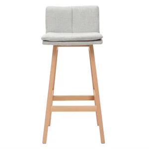 Tabouret De Bar Bois Et Gris Perle 65 Cm (lot De 2) JOAN outlet 12