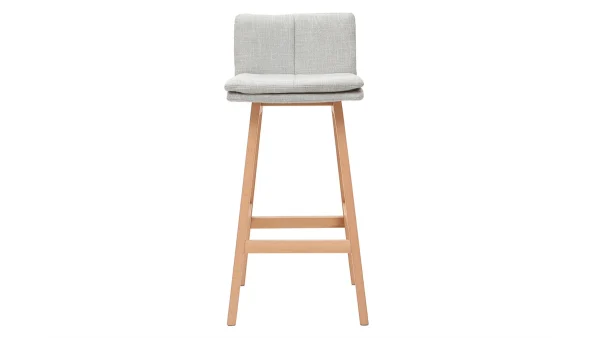 Tabouret De Bar Bois Et Gris Perle 65 Cm (lot De 2) JOAN outlet 3