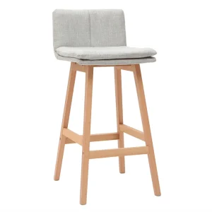 Tabouret De Bar Bois Et Gris Perle 65 Cm (lot De 2) JOAN outlet 14