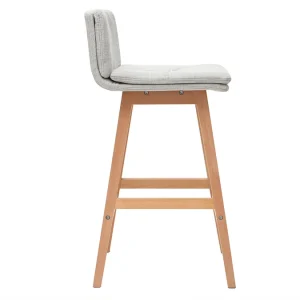 Tabouret De Bar Bois Et Gris Perle 65 Cm (lot De 2) JOAN outlet 16