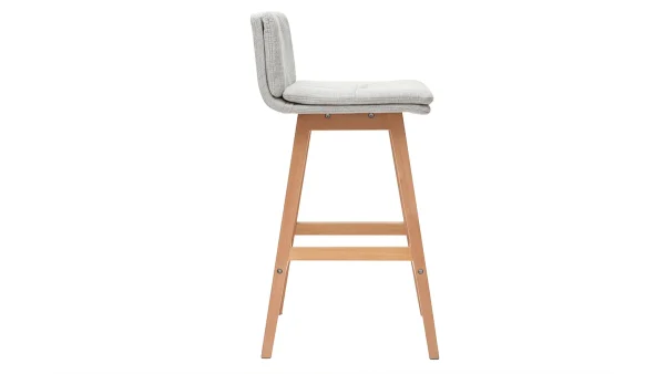 Tabouret De Bar Bois Et Gris Perle 65 Cm (lot De 2) JOAN outlet 5