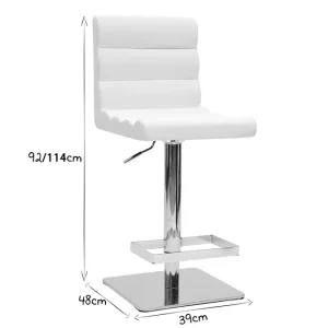 mode pas chere Tabouret De Bar Design Blanc COLOMBUS 19