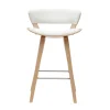 vente à bas prix Tabouret De Bar Design Blanc Et Bois Clair H65 Cm SYRAH 17