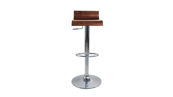 Tabouret De Bar Design En Bois Coloris Noyer SURF V2 1