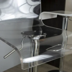 bas prix Tabouret De Bar Design En Plexiglas Transparent (lot De 2) SATURNE 23