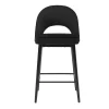 Tabouret De Bar Design En Velours Noir Et Métal H69 Cm BELLEROSE prix pas cher 28