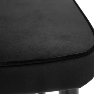 Tabouret De Bar Design En Velours Noir Et Métal H69 Cm BELLEROSE prix pas cher 20