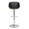 Nouvelle tendance Tabouret De Bar Design Noir Et Bois Clair WALNUT 26