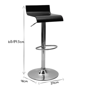 Tabouret De Bar Design Noir SURF 19